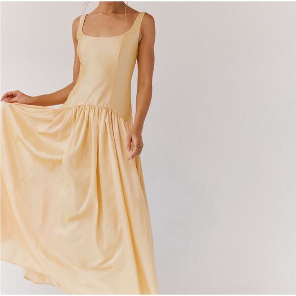 Hutch Ridge Maxi Dress Butter Yellow Size 10 - Picture 3 of 7